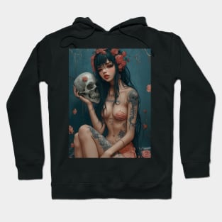 Geisha and skull 93011 Hoodie